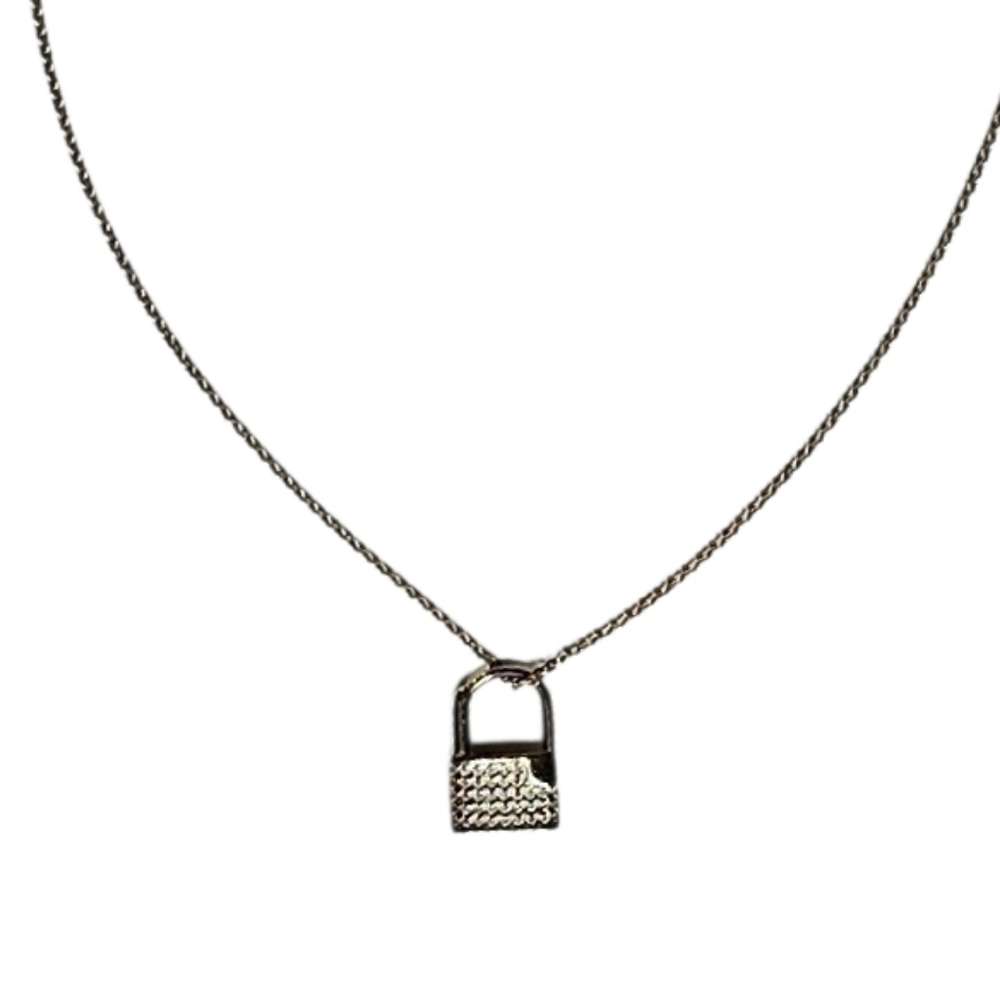 Adinas Gold Tone Padlock Pendant with Rhinestons